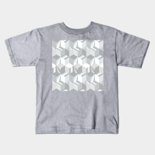 Retro Gray Cubes Kids T-Shirt